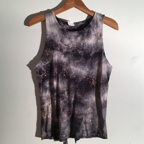 Affliction Tops - Affliction F & F galaxy tank with tie back size XS
